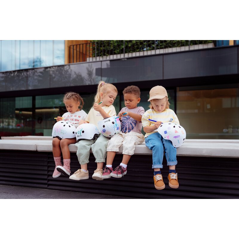 Casca pentru copii, Lionelo, Reglabila 50-56 cm, Din ABS si EPS, Conform cu standardul EN1078, Roz