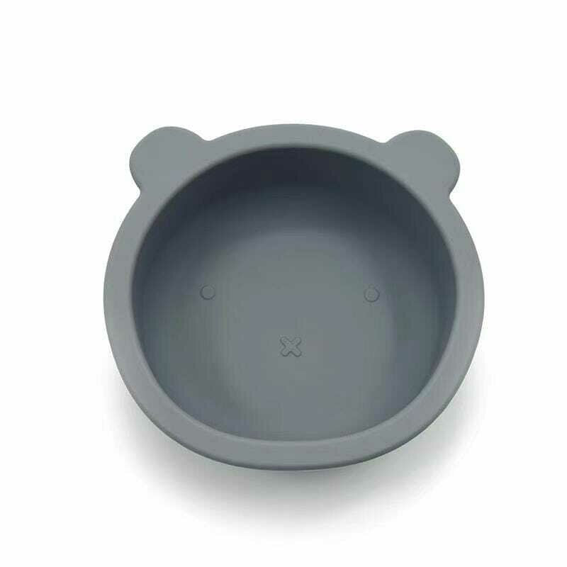 Castron Bocioland cu urechi de ursulet, cu ventuze, Grey