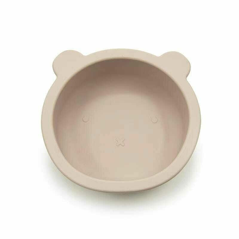 Castron Bocioland cu urechi de ursulet, cu ventuze, Light Beige