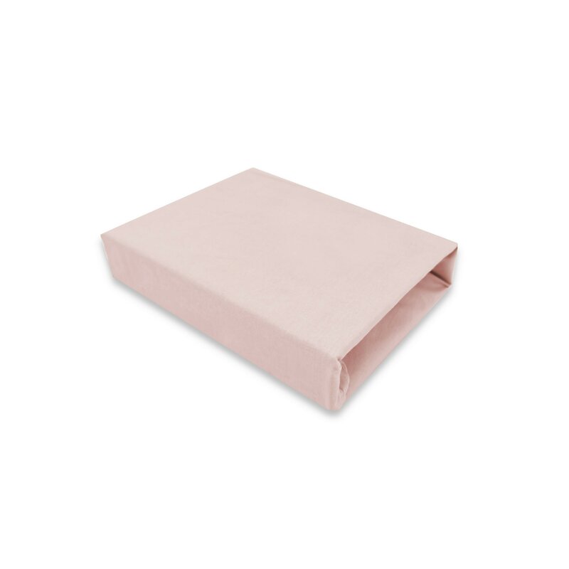 Cearșaf cu elastic MimiNu Powder Pink, 120x60 cm
