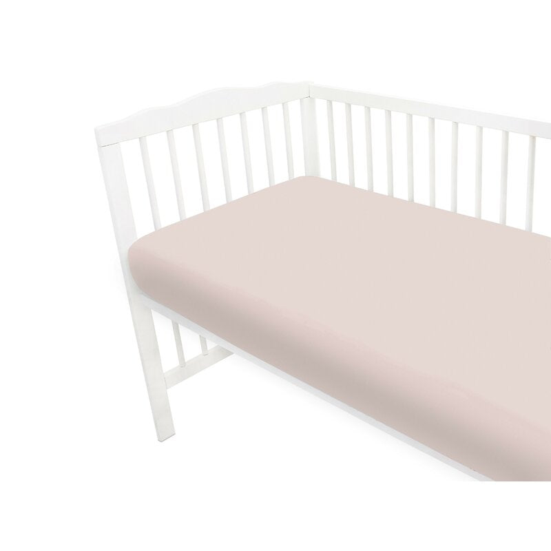 Cearșaf cu elastic MimiNu Powder Pink, 120x60 cm