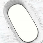 Cearșaf cu elastic MimiNu Alb pentru landou, 80x35 cm