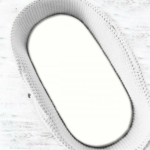 Cearșaf cu elastic MimiNu Alb pentru landou, 80x35 cm