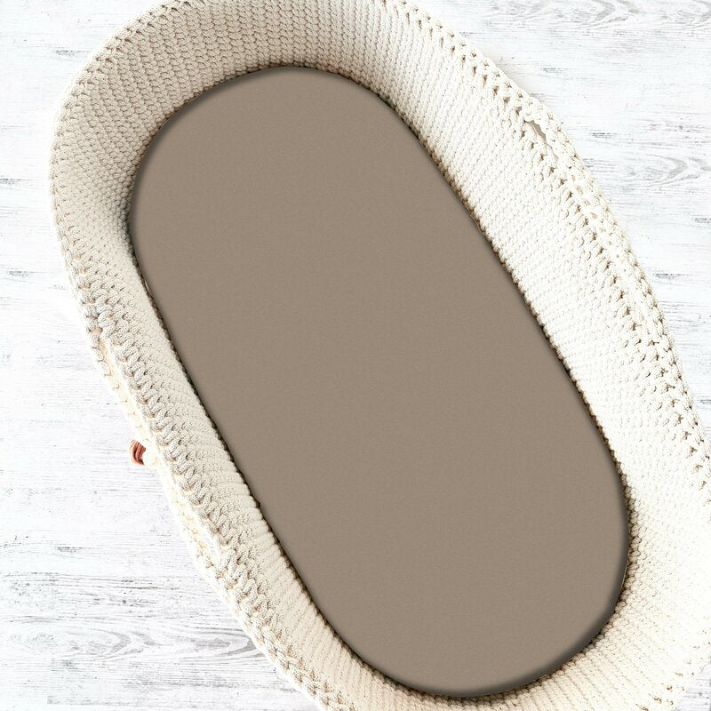 Cearșaf cu elastic MimiNu Royal Mocha, 80x35cm