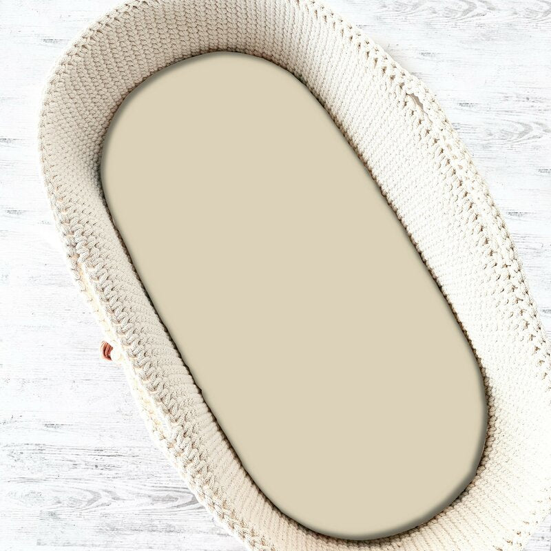 Cearșaf cu elastic MimiNu Nugat 80x35 cm