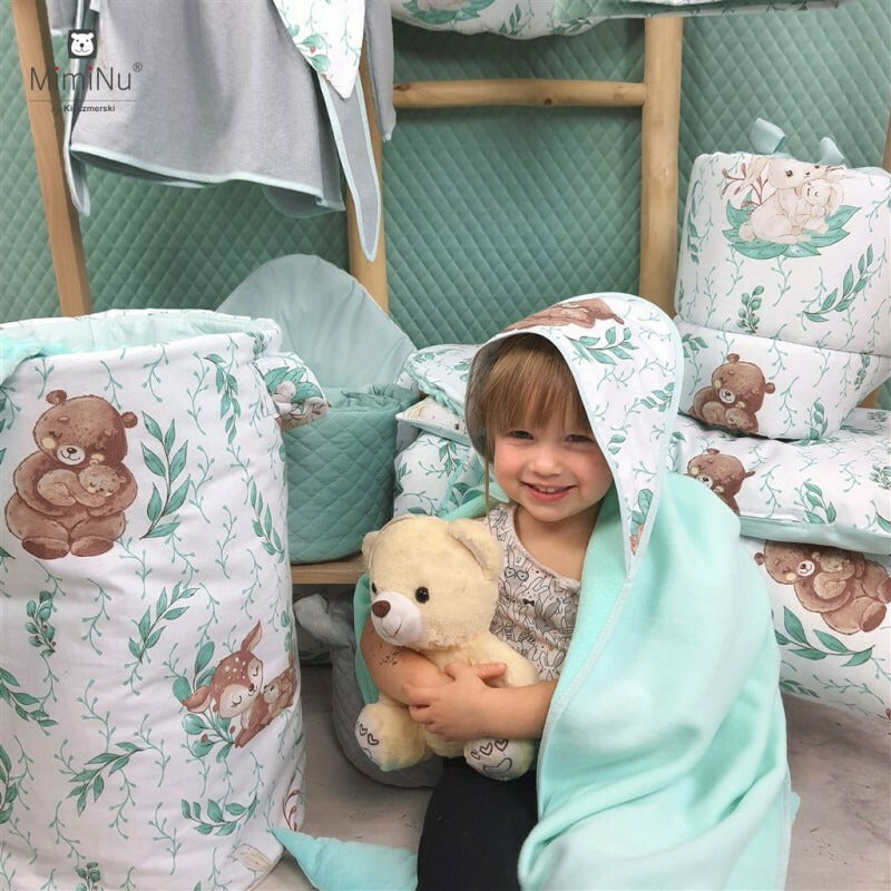 Cearceaf cu elastic, MimiNu, Pentru pat 160x80 cm, Din bumbac certificat Oeko Tex Standard 100,Lulu Natural