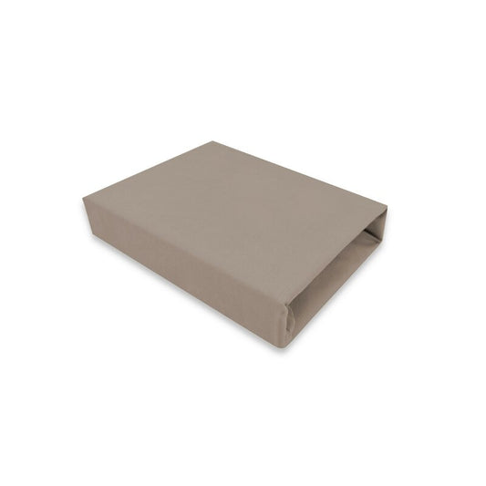 Cearceaf cu elastic, MimiNu, Pentru patut 120X60 cm, Din bumbac certificat Oeko Tex Standard 100, Colectia Royal, Mocha