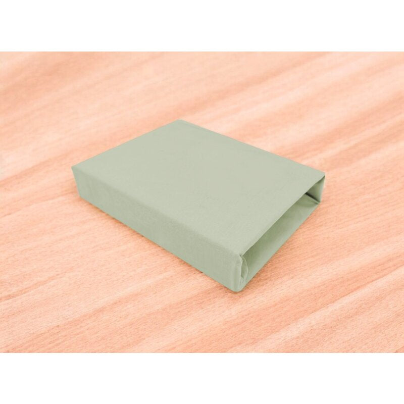 Cearceaf cu elastic, MimiNu, Pentru patut co-sleeper, Leonie, Dimensiune 83 x 50 cm, Din bumbac jersey, Material certificat Oeko Tex Standard 100, Olive