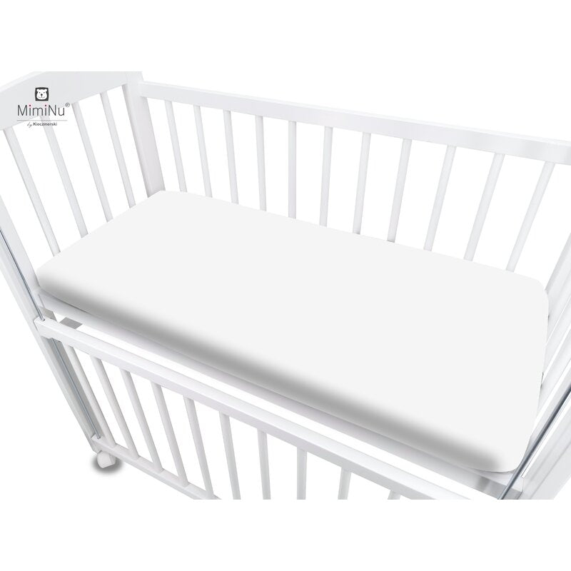 Detaliu Cearșaf cu elastic MimiNu White, 87x51cm