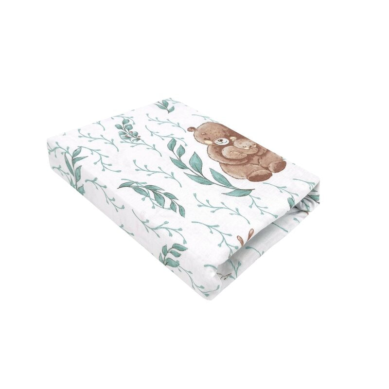 Cearșaf cu elastic MimiNu Lulu Natural pentru pătuț leagăn și co-sleeper, 90x40 cm