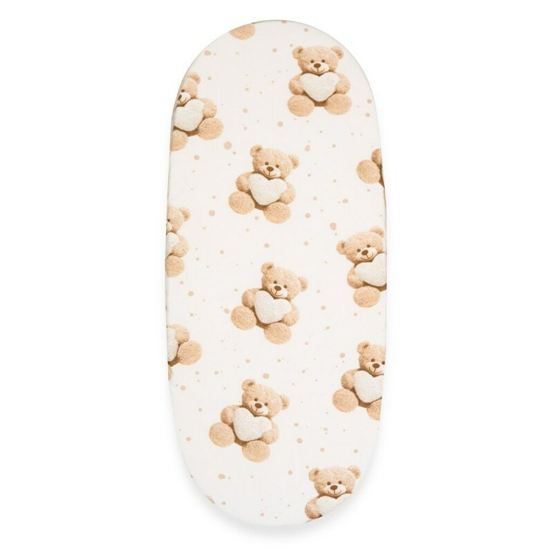 Cearceaf New Baby Teddy Bear 35x75 cm, Bej – cearceaful pe saltea de landou