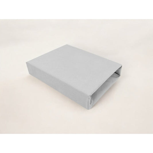 Cearceaf cu elastic, Qmini, Pentru patut co-sleeper, Aurora, Dimensiune 76 x 43 cm, Din bumbac certificat Oeko Tex Standard 100, Gray