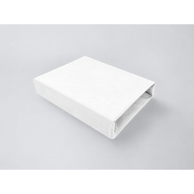 Cearceaf cu elastic, Qmini, Pentru patut co-sleeper, Aurora, Dimensiune 76 x 43 cm, Din bumbac jersey, Material certificat Oeko Tex Standard 100, White