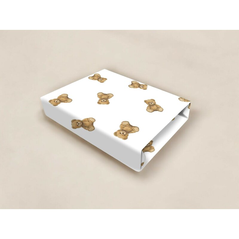 Cearceaf cu elastic Qmini Leonie 83x50 cm, Teddy Toys – imagine 4