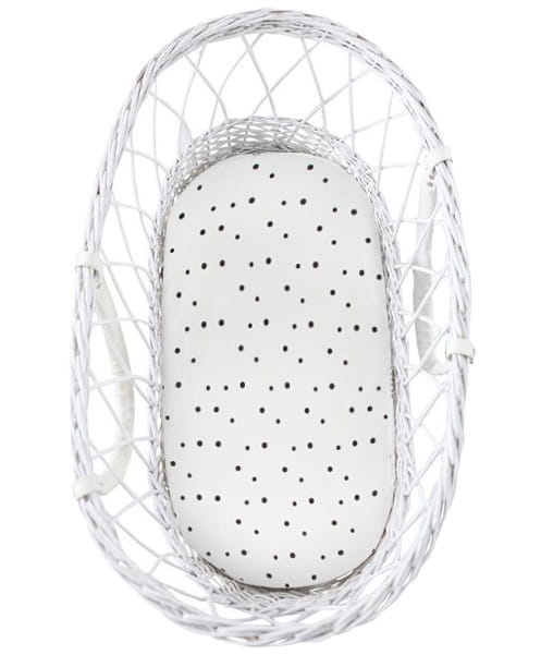Set 2 cearsaf cu elastic pentru landou/ cosulet bebe Bumbac