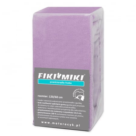 Cearsaf cu elastic din frotir Mov 120 60 cm