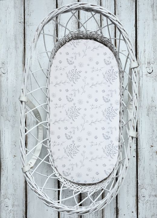 Set 2 cearsaf cu elastic pentru landou/ cosulet bebe Bumbac
