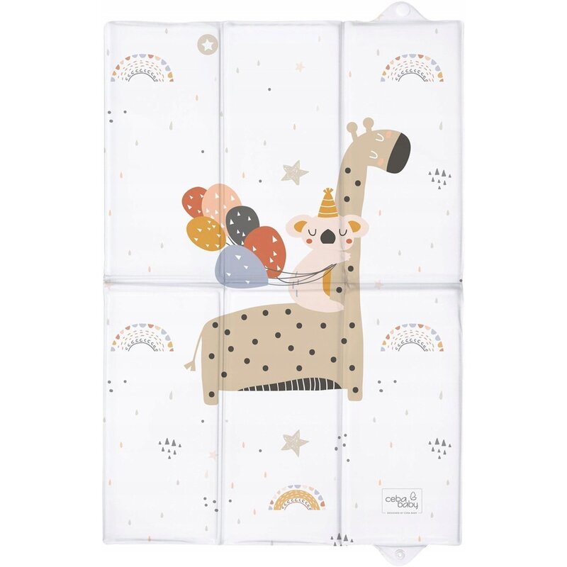 Saltea de infasat, Ceba Baby, Pliabila, 60 x 40 cm, Giraffe