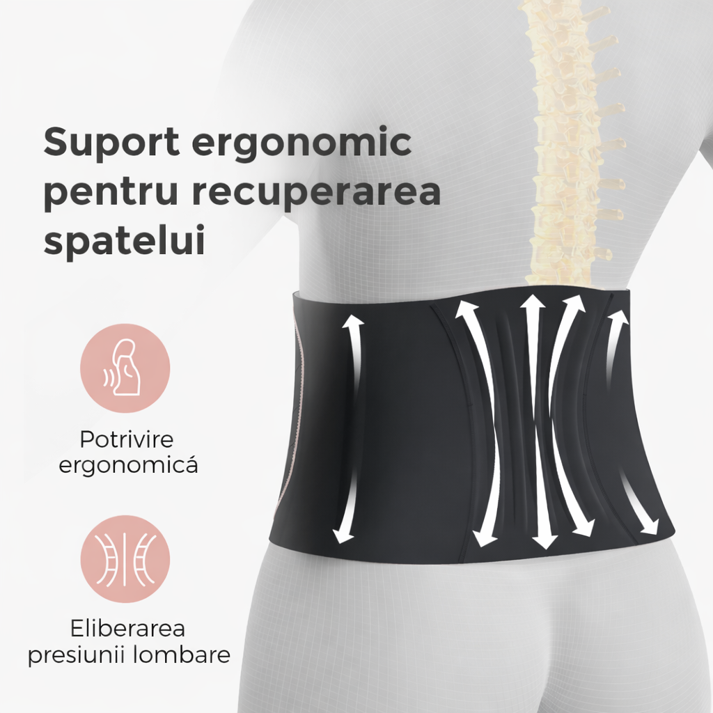 Centura Postpartum Momcozy Ergowrap Standard Oyster Pink Marimea L Suport Lombar Compresie 3D