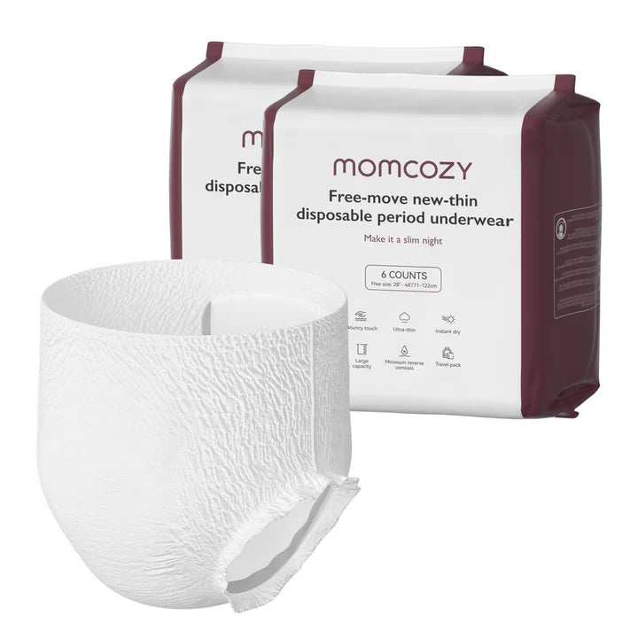 Chiloti Postpartum de Unica Folosinta Momcozy - Set 12 Bucati cu Pad Integrat