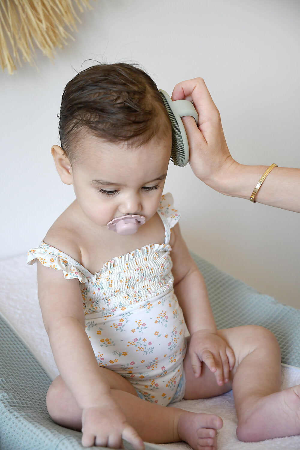 Perie de imbaiat din silicon Beaba Misty Green