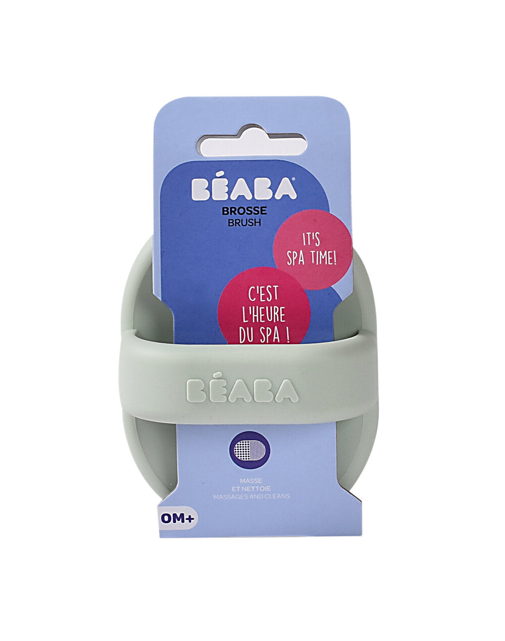 Perie de imbaiat din silicon Beaba Misty Green
