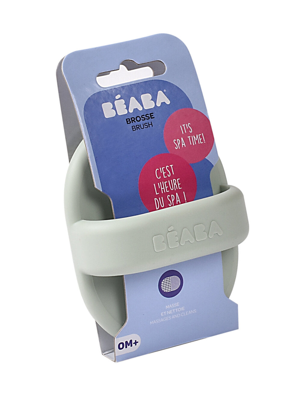 Perie de imbaiat din silicon Beaba Misty Green