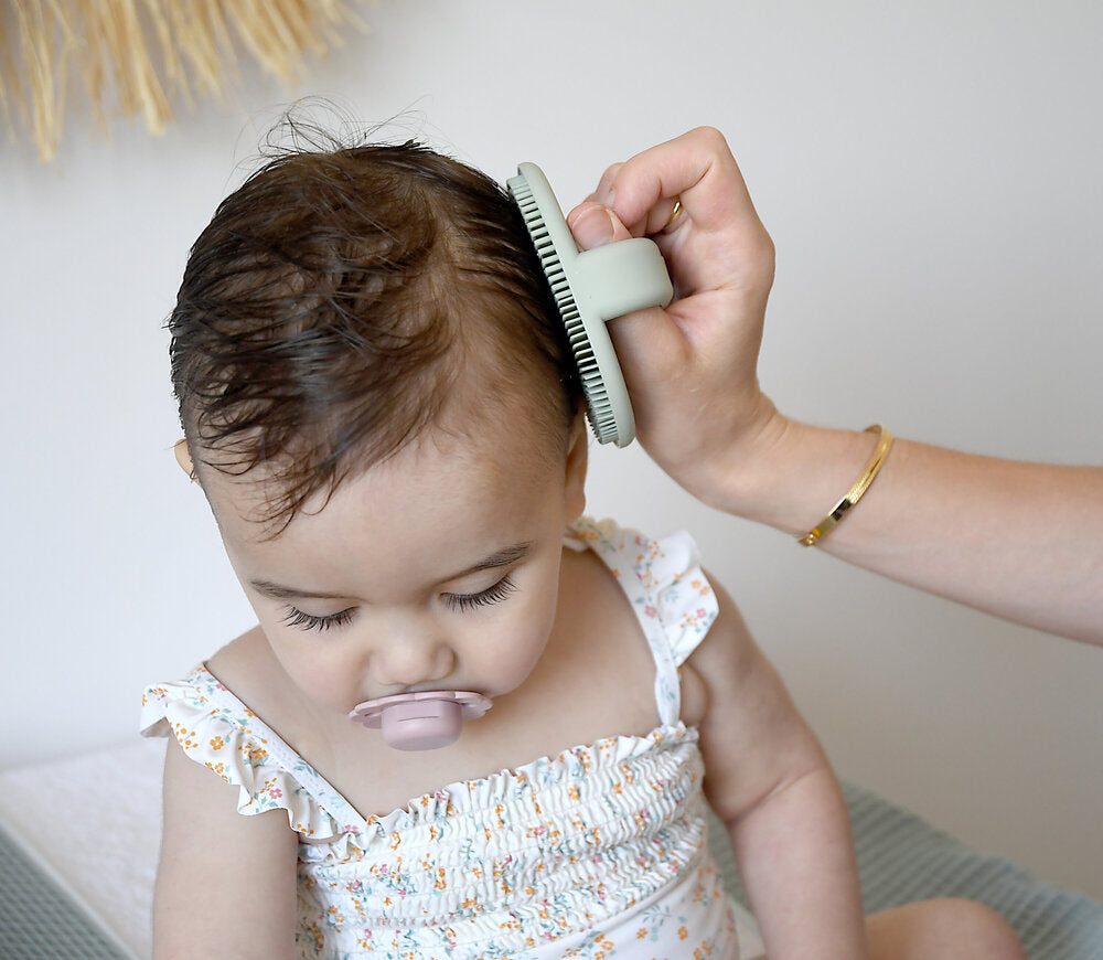 Perie de imbaiat din silicon Beaba Misty Green