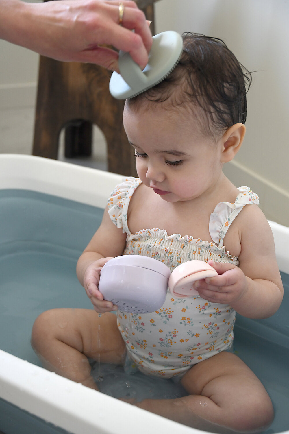 Perie de imbaiat din silicon Beaba Misty Green