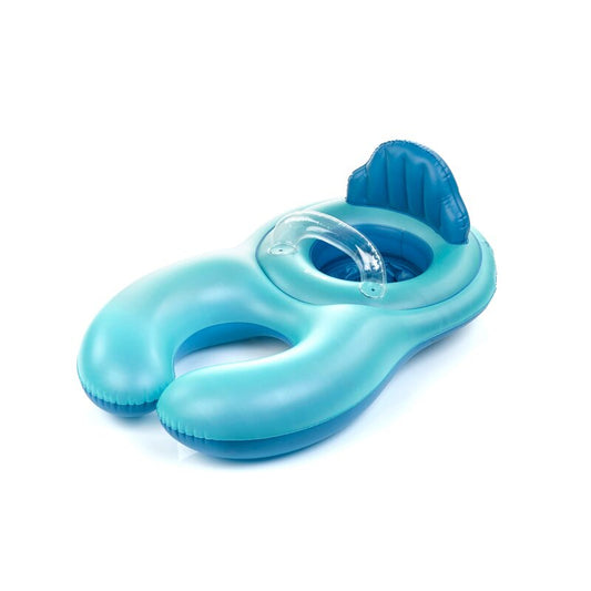 Colac pentru parinte si copil, Jane, Suport reglabil, Spatar confortabil, interactiune fata in fata, De la 6 la 18 Kg, Aquarel Blue