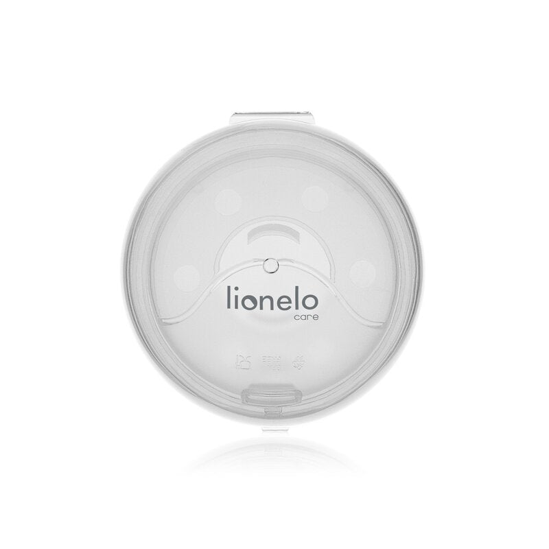 Colector de lapte, Lionelo, Milky, 2 buc, Se potriveste tuturor sutienelor, Cutie depozitare igienica inclusa, Fara bisfenol A, Capacitate 40 ml, Transparent