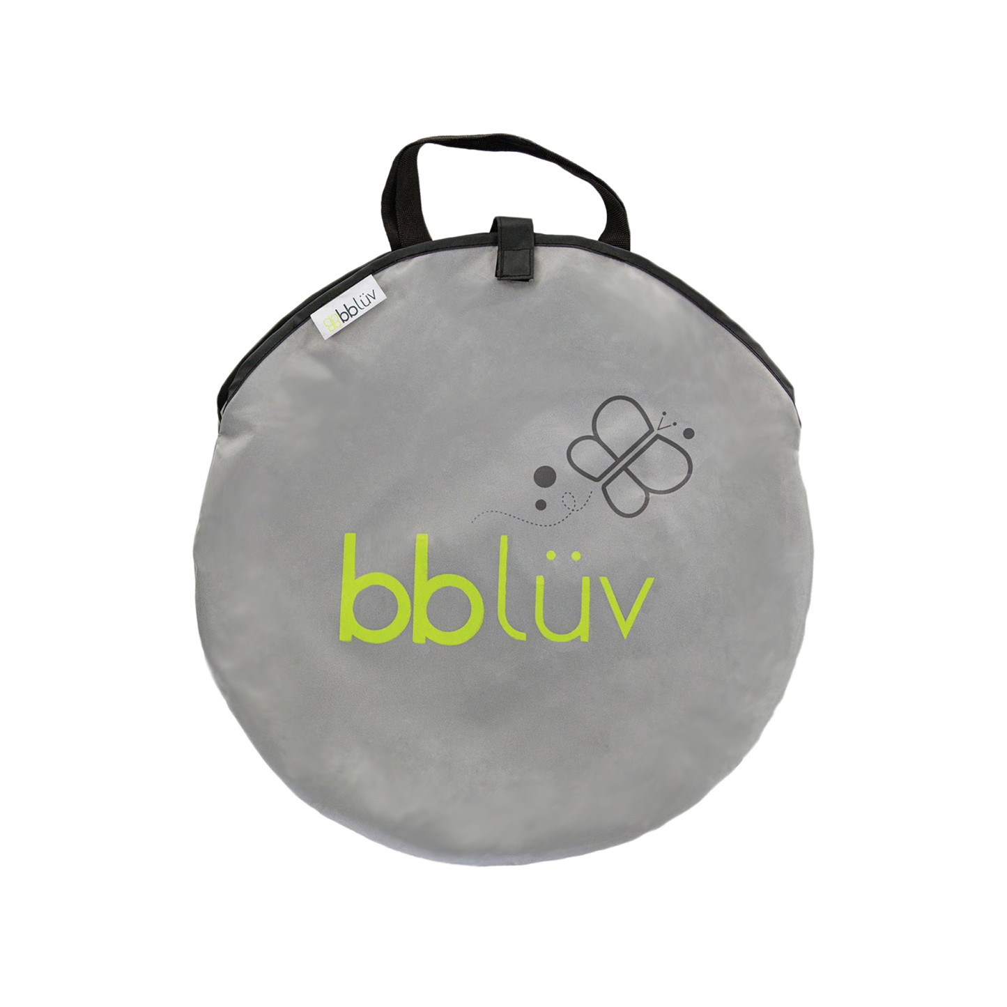 Cort de joaca, BBluv, Nido Mini, Cu plasa de tantari, Anti UV, Cu SPF50, Cu salteluta, Sistem pop-up, Ideal pentru plaja sau parc, Include 2 jucarii, Grey