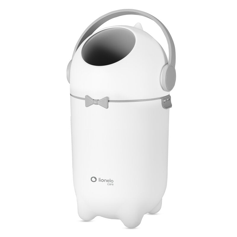 Cos pentru scutece Lionelo Purebin, 10 L, Sistem Etans Anti-Miros, Saci Universali, Operare cu O Mana, Alb
