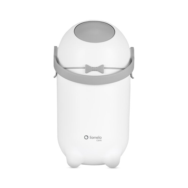 Coș pentru Scutece Lionelo Pure Bin 10L | Sistem Etanș Anti-Miros | Operare cu O Mână | Alb