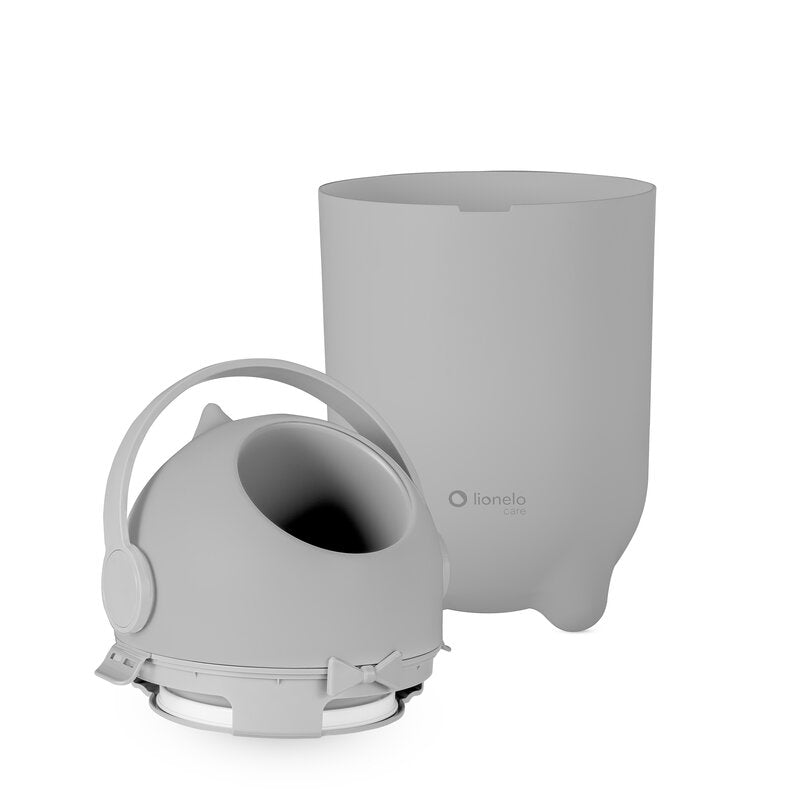 Coș pentru Scutece Lionelo Pure Bin 10L | Sistem Etanș Anti-Miros | Operare cu O Mână | Saci Universali