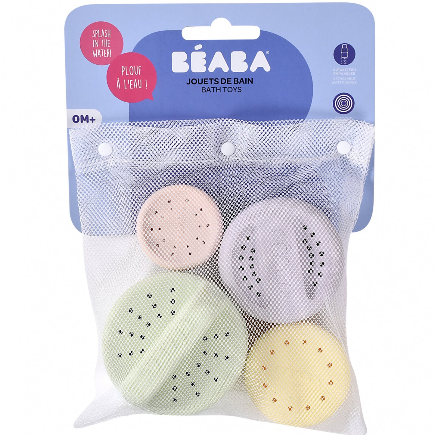 Set 4 jucarii de baie Beaba din silicon