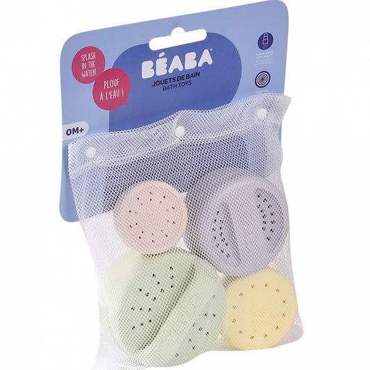 Set 4 jucarii de baie Beaba din silicon