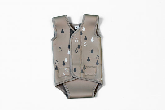 Costum din neopren pentru bebelusi (0-6 luni) bblÃ¼v Wrap 2.0 Sand