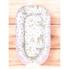Detaliu Baby Nest MimiNu Velvet Sweet Deer Pink, 105x66 cm