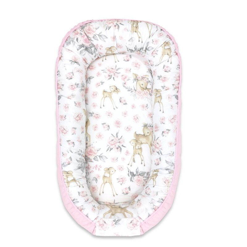 Baby Nest MimiNu Velvet Sweet Deer Pink, 105x66 cm