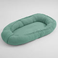 Baby nest New Baby Muselina 80x50 cm, Verde – vedere oblică