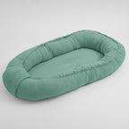 Baby nest New Baby Muselina 80x50 cm, Verde – vedere oblică
