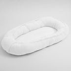 Baby nest New Baby Muselina 80x50 cm, Alb – vedere oblică