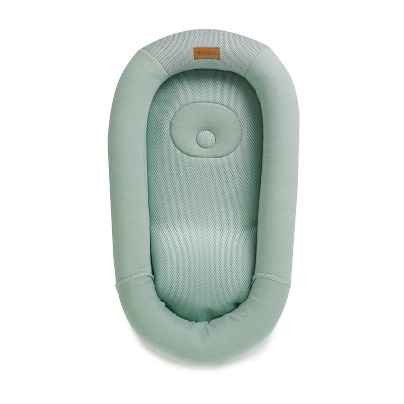 Cosulet confortabil pentru bebelusi, Jane, Joy Baby Nest, Material respirabil 3D, Cu perna pentru prevenire plagiocefalie, Botanic