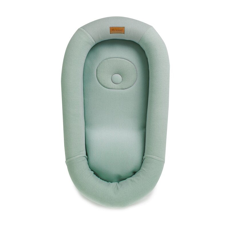 Cosulet confortabil pentru bebelusi, Jane, Joy Baby Nest, Material respirabil 3D, Cu perna pentru prevenire plagiocefalie, Botanic