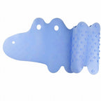 Covoras de baie Bocioland antiderapant, cu ventuze, 33x90 cm, Crocodile Blue