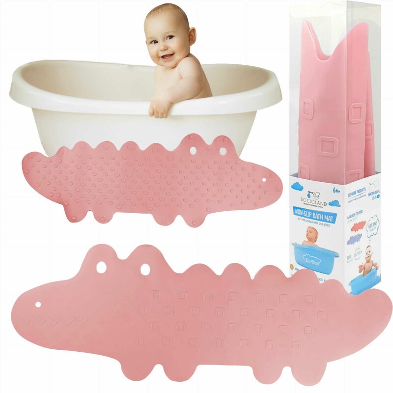 Covoraș de baie Bocioland Crocodile Pink, 33 × 90 cm, imaginea 12