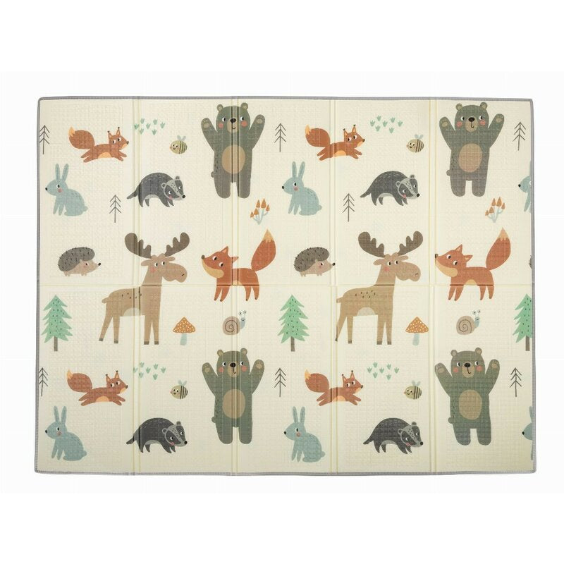 Covoras de joaca, FreeON, Magic Friends, Cu doua fete, Pliabil, Protectie impotriva loviturilor, 200 x 150 cm, Cu Imprimeu pe ambele parti, 0 luni+, Multicolor