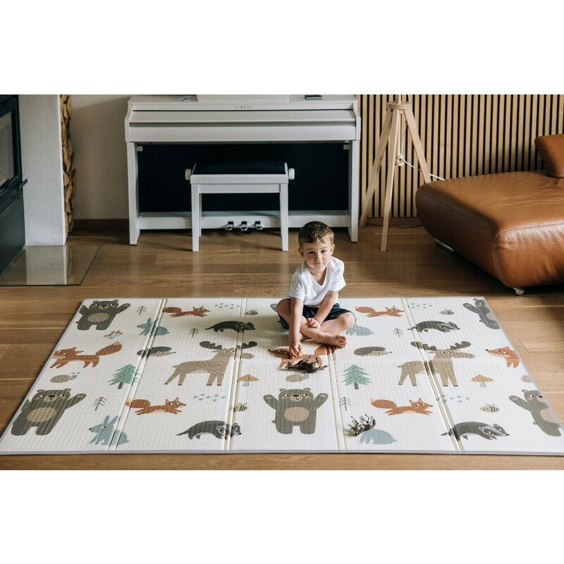 Covoras de joaca, FreeON, Magic Friends, Cu doua fete, Pliabil, Protectie impotriva loviturilor, 200 x 150 cm, Cu Imprimeu pe ambele parti, 0 luni+, Multicolor