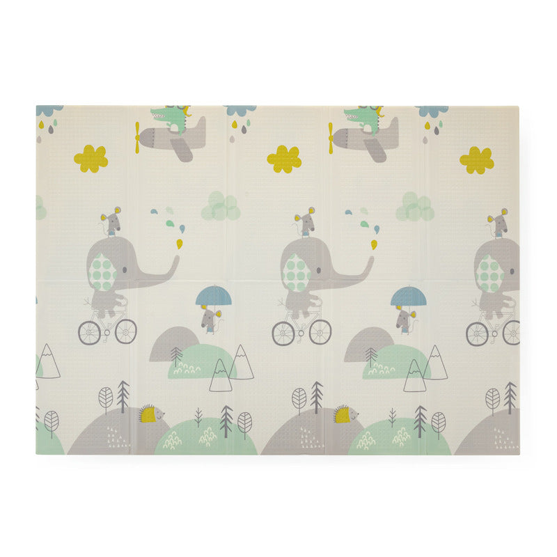 Covoras de joaca reversibil Petite&Mars 197 x 147 cm cu geanta de transport Animale, imagine 3